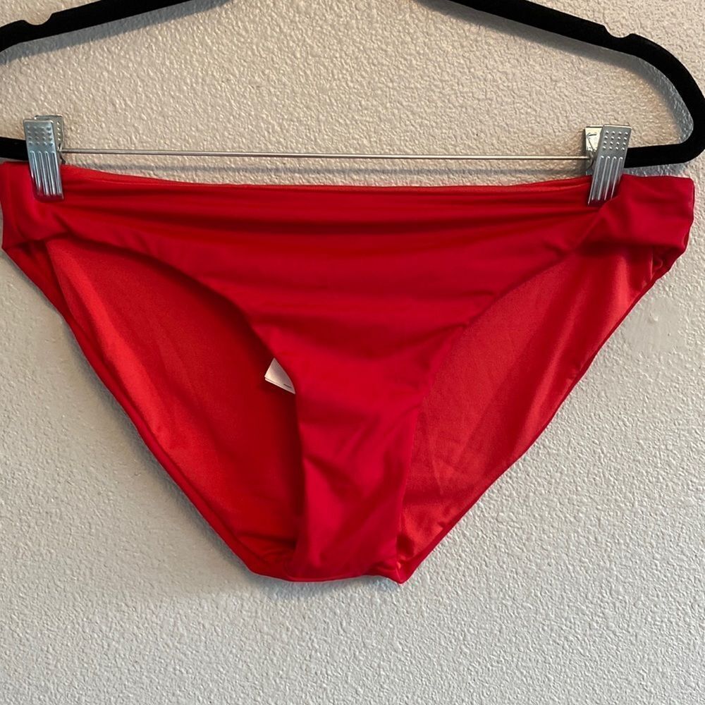 NWT- PHAX Swim- Full coverage bikini Bottom- Red Size- Large